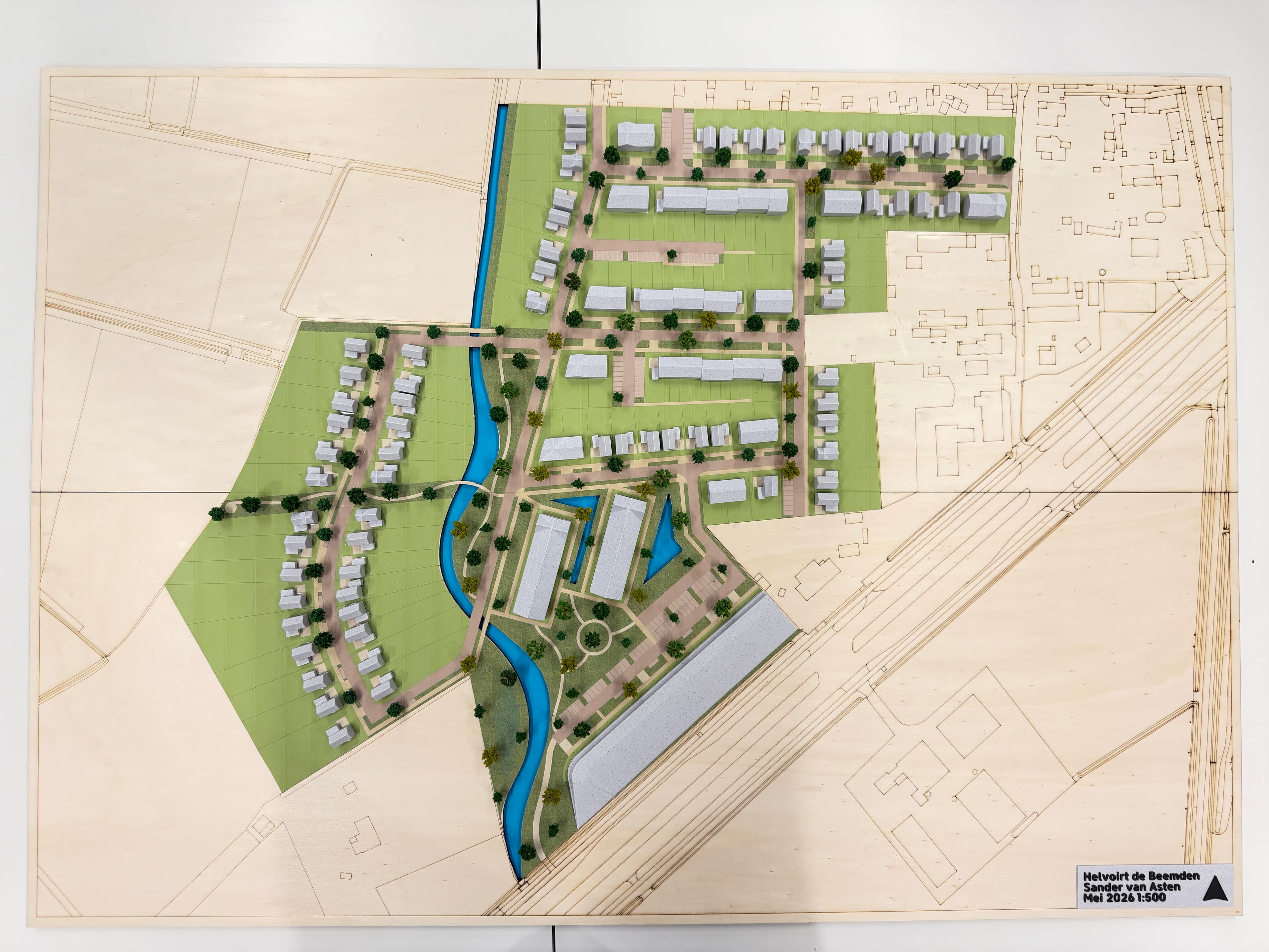 Bovenaanzicht van de volledige maquette